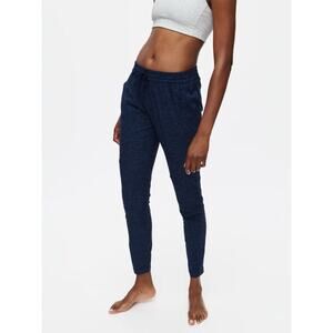 Outdoor Voices CloudKnit Mid Rise Slim Leg Athleisure Sweatpant Navy Blue XS